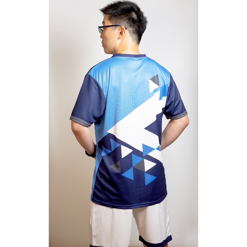 Geometric BRR Top – Navy – Badminton/Tennis/Squash T-Shirt