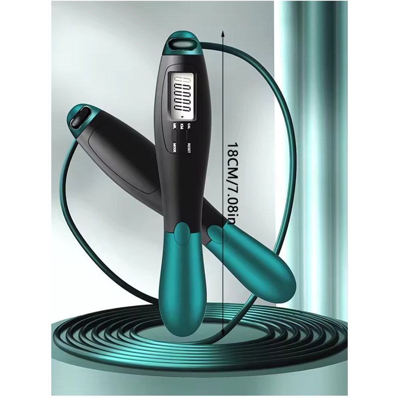 Steel wire skipping rope with counter for fast feet and general fitness