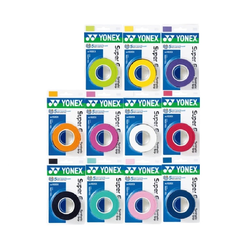 Yonex Super Grap (AC102)|Black|White|Yellow|Orange|Wine Red|Pink|French Pink|Citrus Green|Teal|Deep Purple