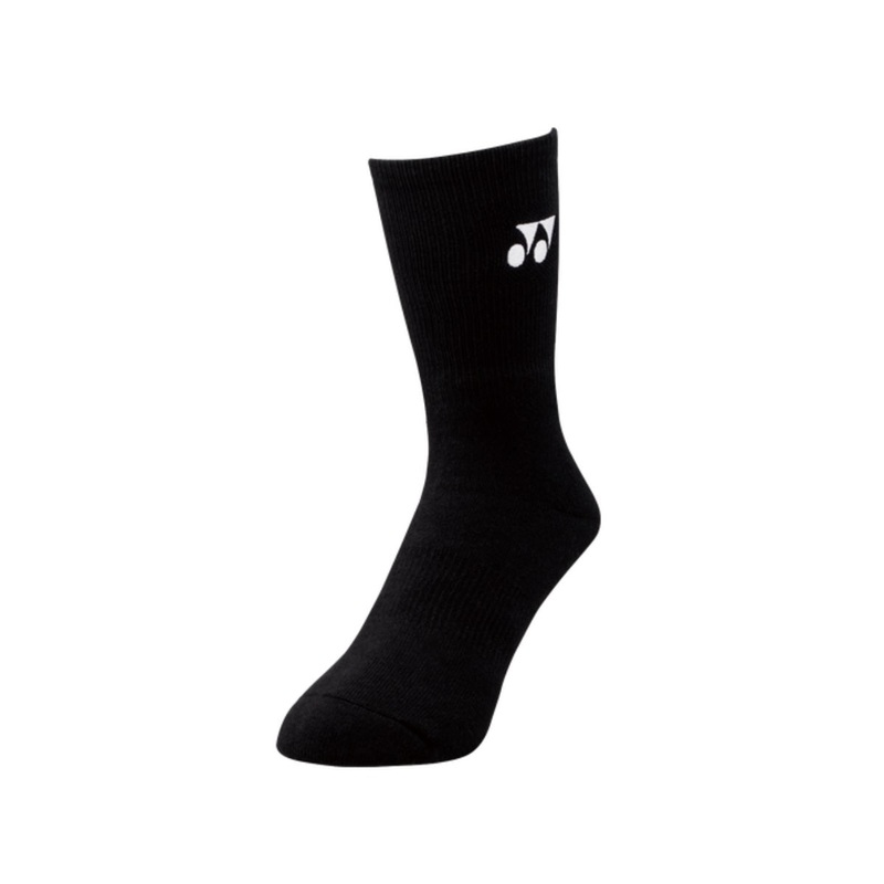 Yonex Sport Crew Socks [Black with White Logo]