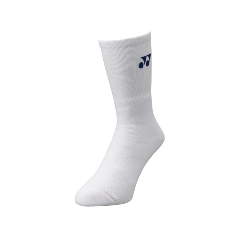 Yonex Sport Crew Socks [White with Black Logo]