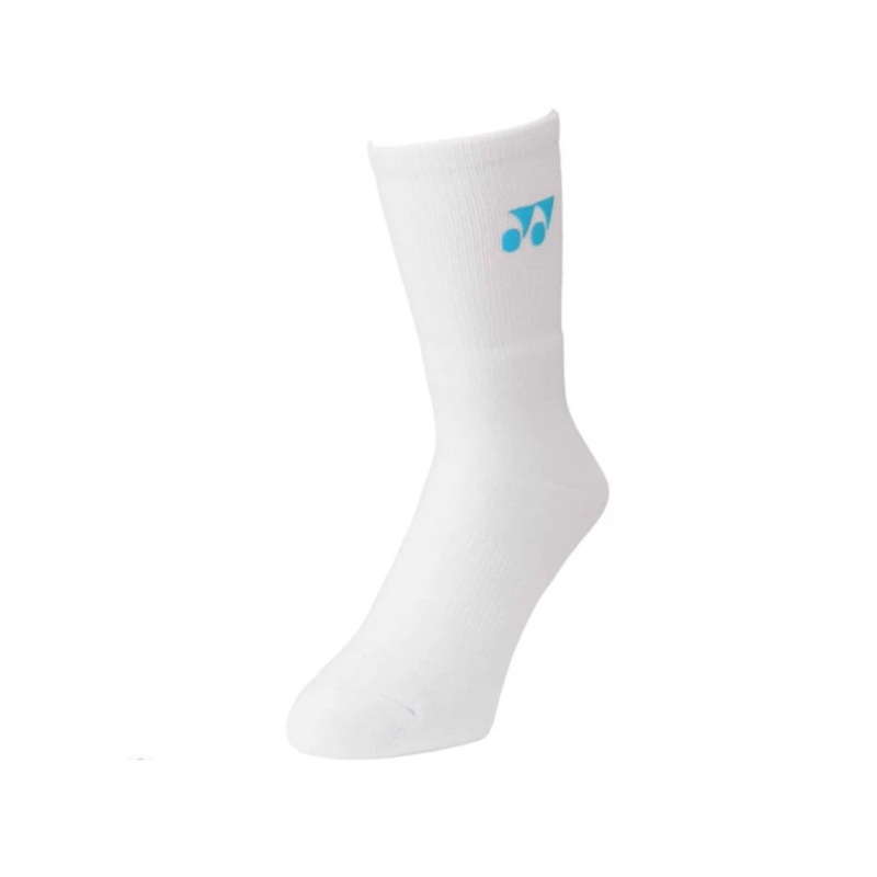 Yonex Sport Crew Socks [White with Blue Logo]