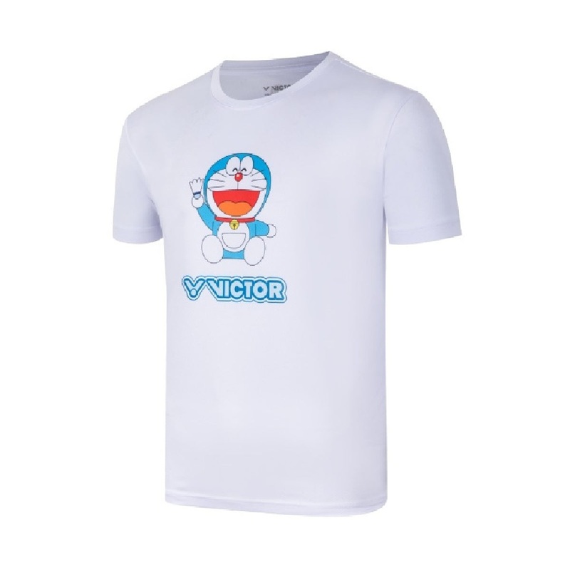 Victor X Doraemon Shirt (T-501DRM A) [White]