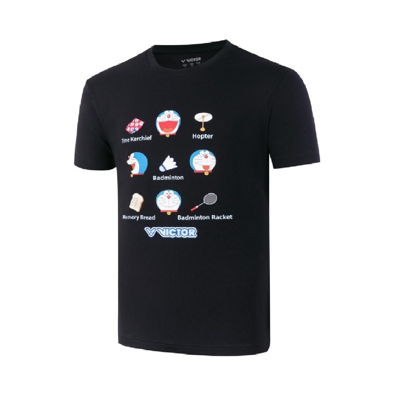 Victor X Doraemon Shirt (T-503DRM C) [Black]