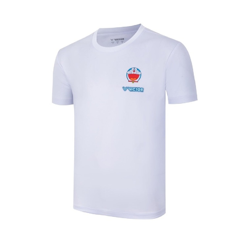 Victor X Doraemon Shirt (T-504DRM A) [White]