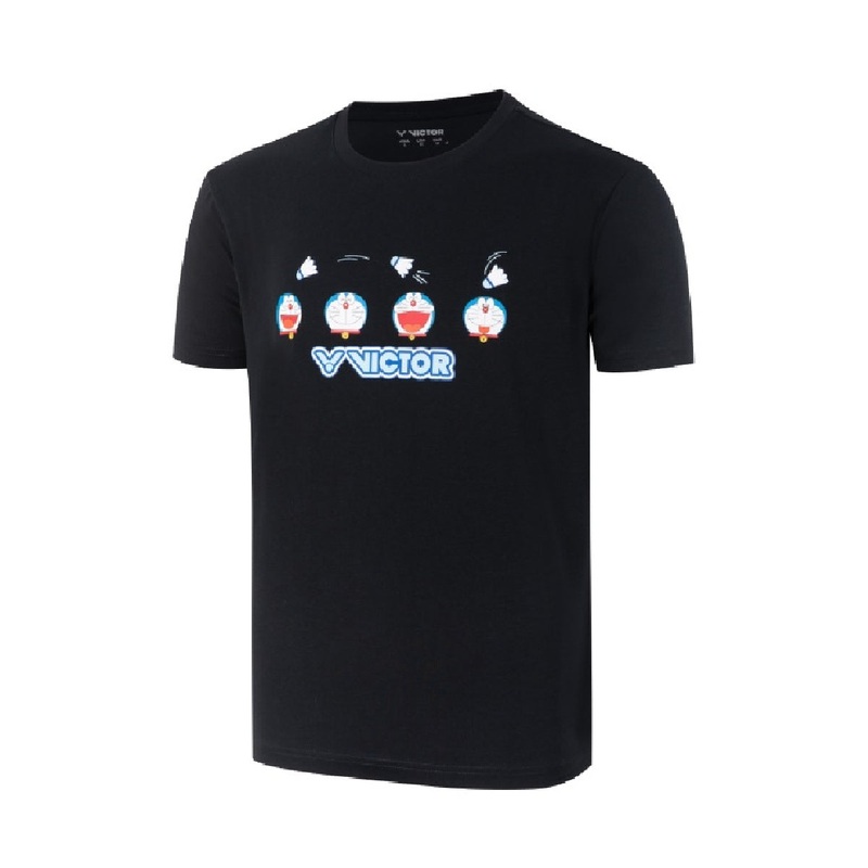 Victor X Doraemon T-Shirt (T-502DRM) [Black]