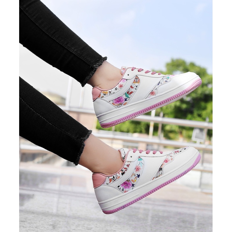 Bacca Bucci VIXEN Low Top Flat Sole Fashion Women’s Sneakers with Digital Prints