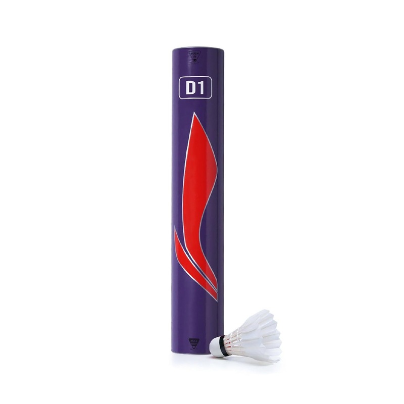 Li-Ning D1 Feather Badminton Shuttlecock (White) – Pack of 12