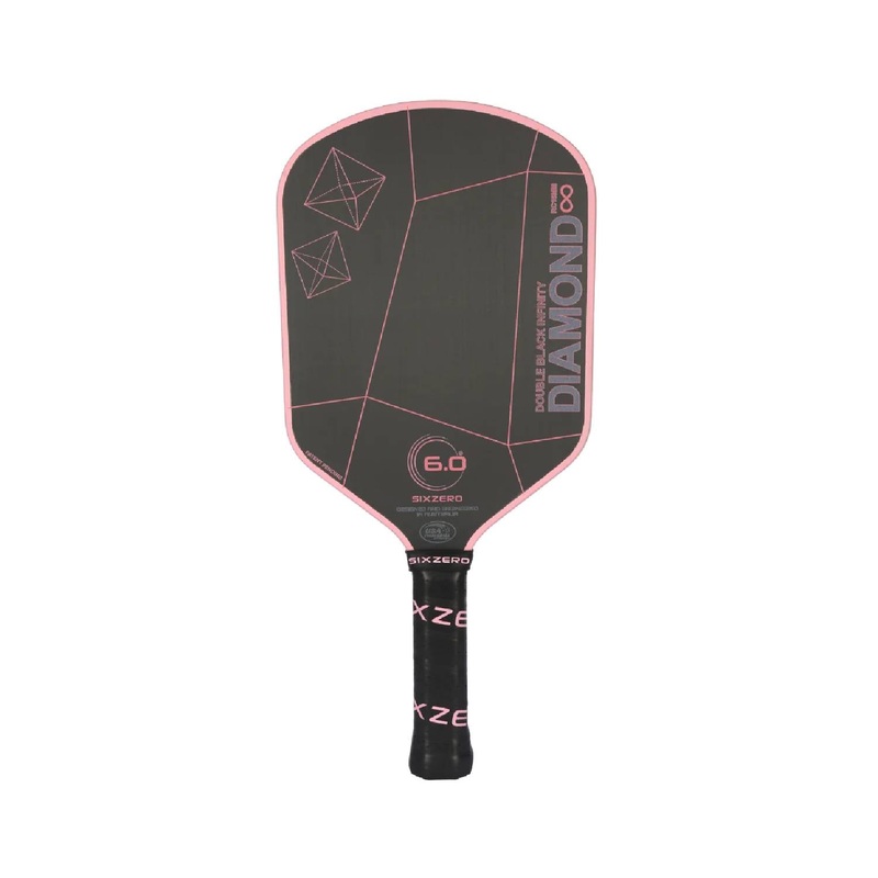 SIX ZERO Infinity Edgeless Double Black Diamond Control (Cherry Blossom Pink) – Pickleball Paddle