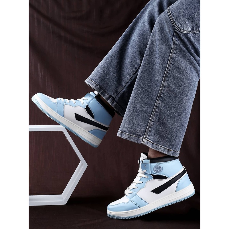Bacca Bucci Femme High-Top Harmony SneakersElegant Pastel Blue and Pink Women’s Lace-Ups