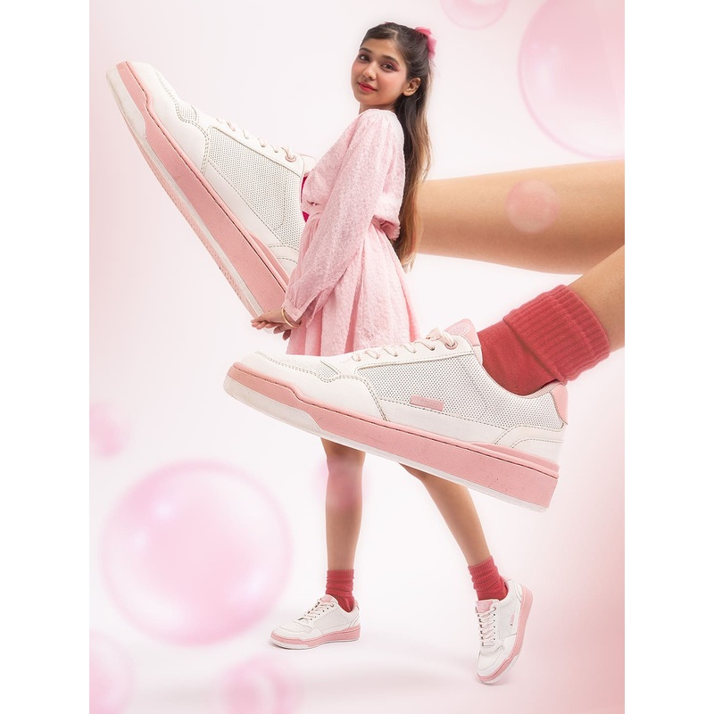 Bacca Bucci Womens Vibe City Sneakers  Lavender and Blush Pink