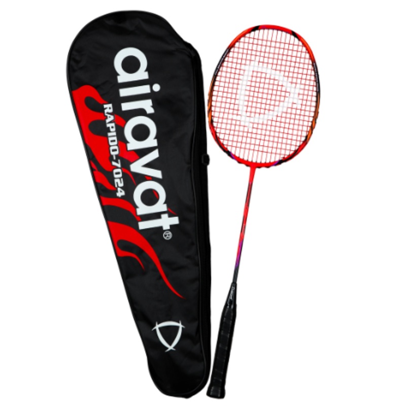 BADMINTON RACKET RAPIDO 7024|Orange|Red|Mint green