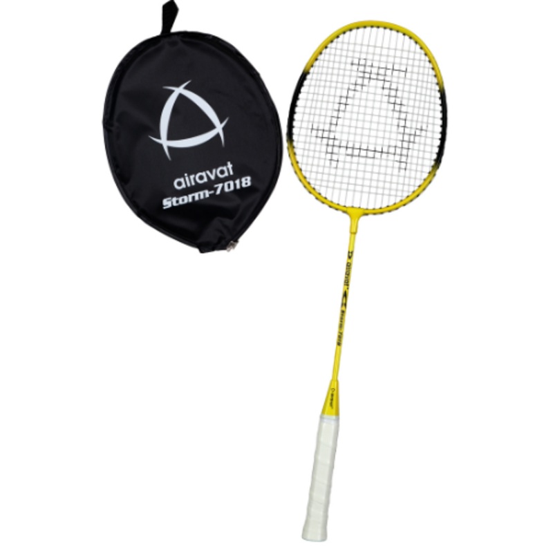 BADMINTON RACKET STORM 7018|White|Red|Yellow