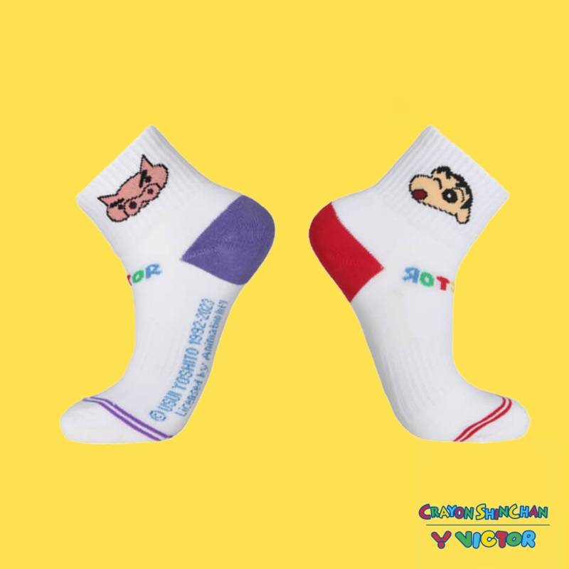Victor x Crayon Shin Chan Junior Sports Socks SK-410CS JD (Purple/Red)