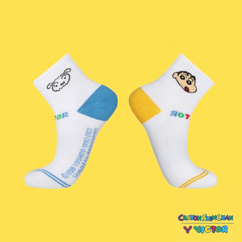 Victor x Crayon Shin Chan Junior Sports Socks SK-410CS ME (Blue/Yellow)