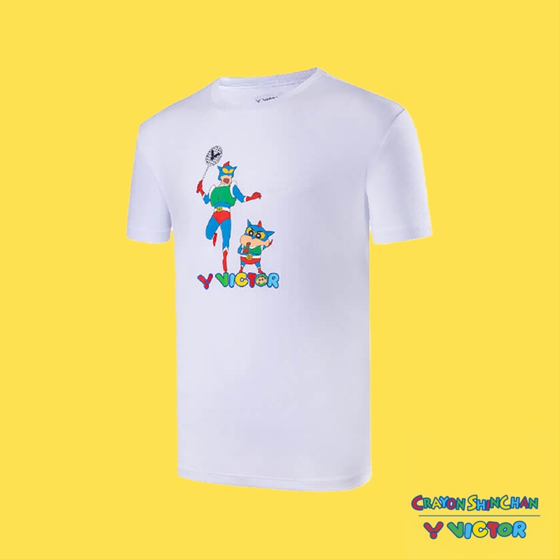 Victor x Crayon Shin Chan Unisex T-Shirt T-402CS A (White)