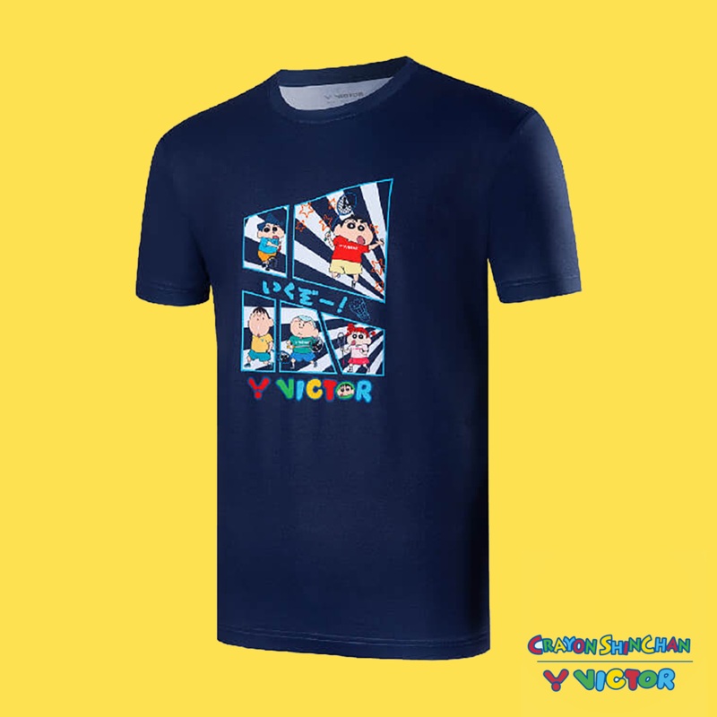 Victor x Crayon Shin Chan Unisex T-Shirt T-404CS B (Blue)