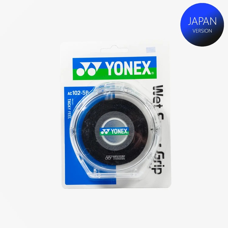 Yonex AC102-5P Super Grap Roll Racket Overgrip 5 Wraps (Black)