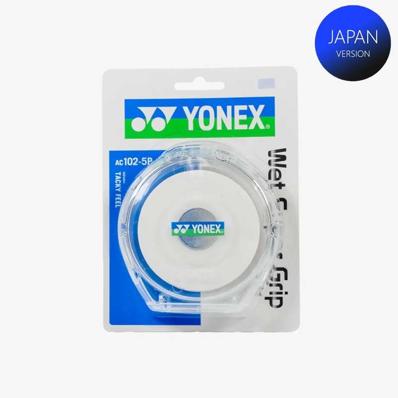 Yonex AC102-5P Super Grap Roll Racket Overgrip 5 Wraps (White)