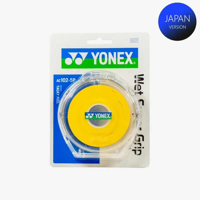 Yonex AC102-5P Super Grap Roll Racket Overgrip 5 Wraps (Yellow)