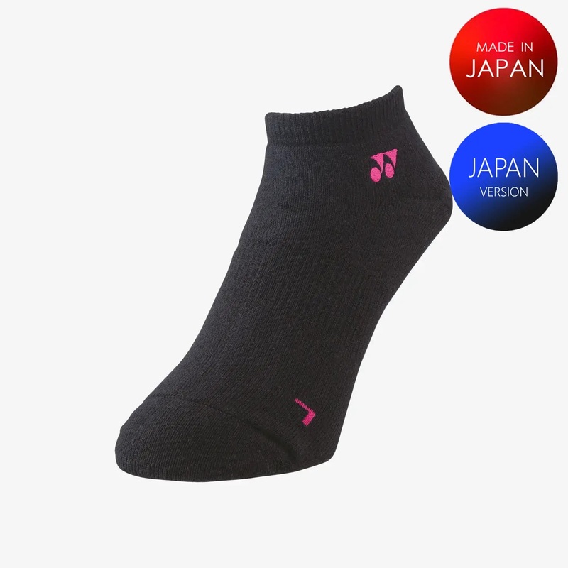 Yonex Men’s Sports Low Cut Socks 19121 (Black/Pink) M