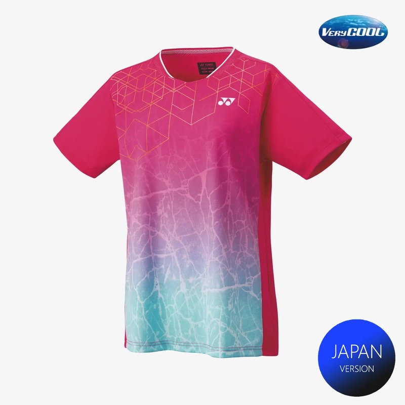 Yonex Women’s Crew Neck Tournament Shirts 20814 (Bright Pink)