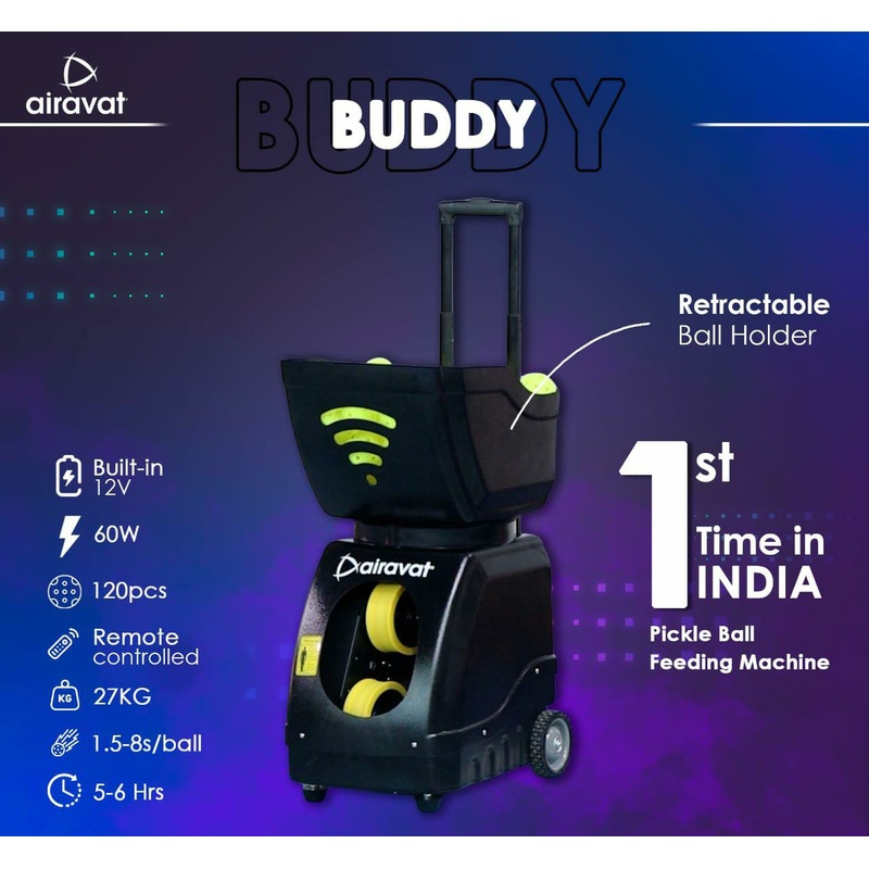 Airavat BUDDY: The Pickleball Feeding Machine