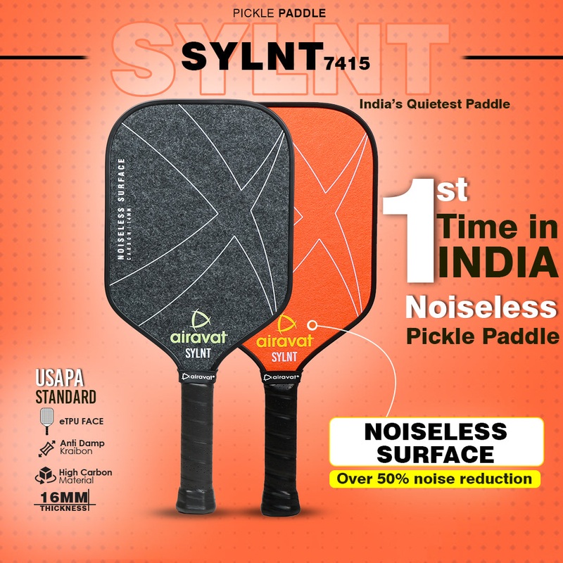 SYLNT 7415  INDIA’S FIRST NOISELESS PICKLEBALL PADDLE WITH BAG
