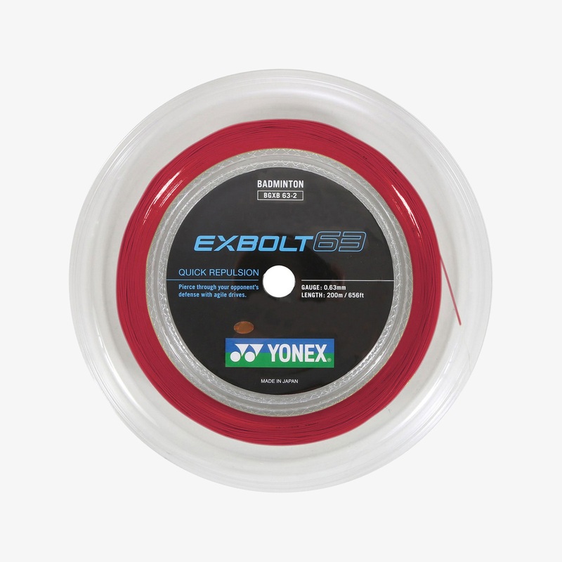 Yonex Exbolt 63 200m Badminton String (Ruby Red)
