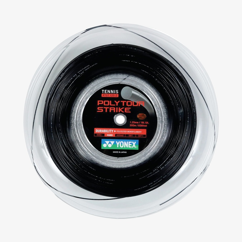 Yonex Polytour Strike 120 / 17 200m Tennis String Reel (Cool Black)