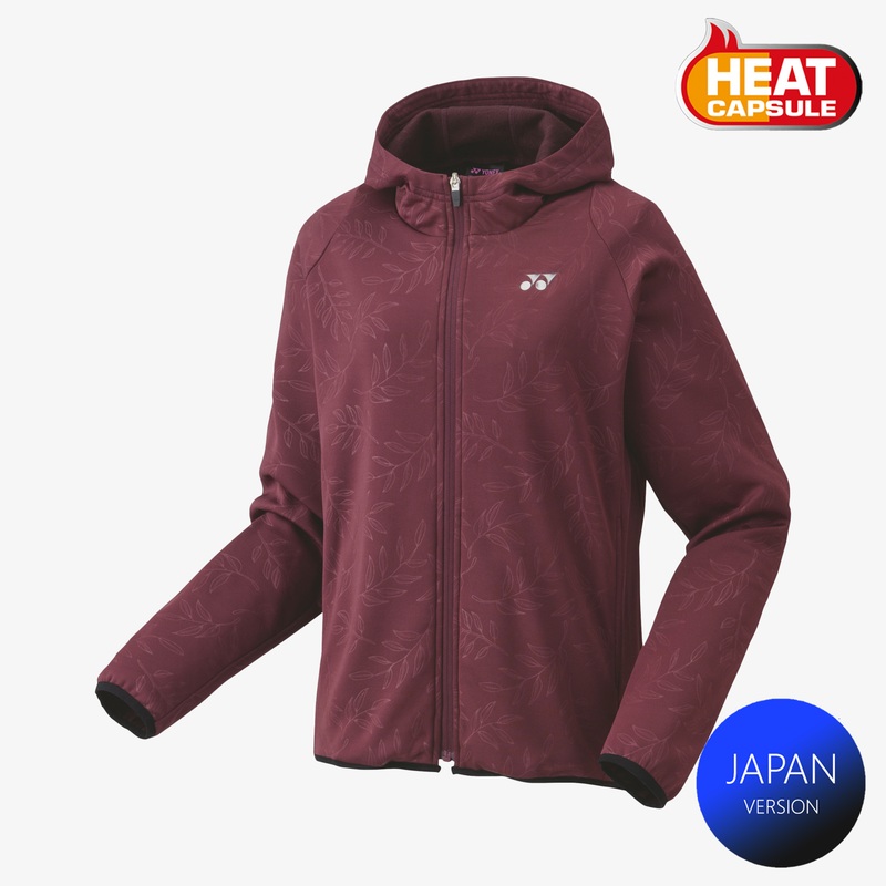 Yonex Women’s Knitted Warm-Up Hoodie 58112 (Dark Wine)