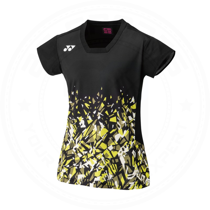 Yonex Japan National Badminton/ Sports Shirt 20748EX Black/ Yellow WOMEN’S (Clearance)