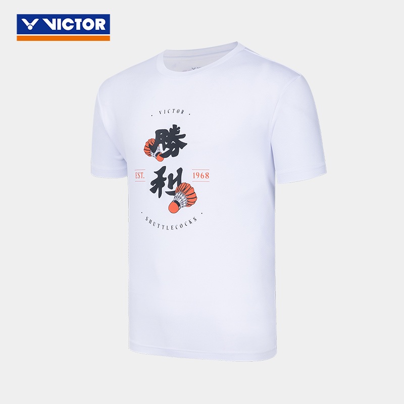 Victor Badminton Sports Shirt T-45004 A White UNISEX (Clearance)