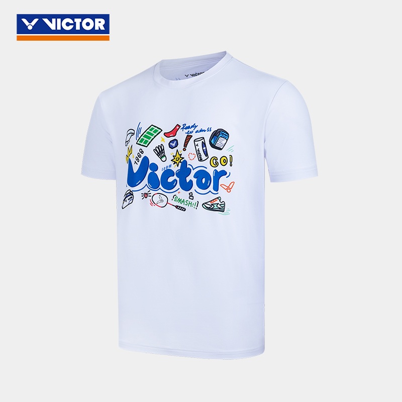 Victor Badminton Sports Shirt T-50032 A White UNISEX (Clearance)