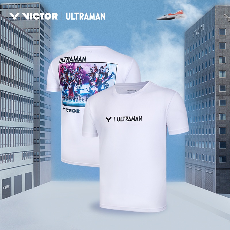 Victor X Ultraman Sports Shirt T-501UTM White UNISEX