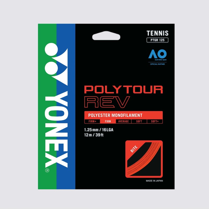 Yonex Polytour Rev 125 / 16L Tennis String – Bright Orange – Bright Orange