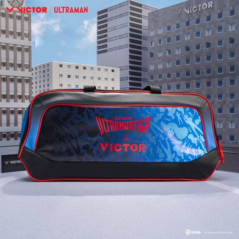 Victor x Ultraman Rectangular Racket Bag BR5645UTM-CF (Black/Hawaiian Blue)