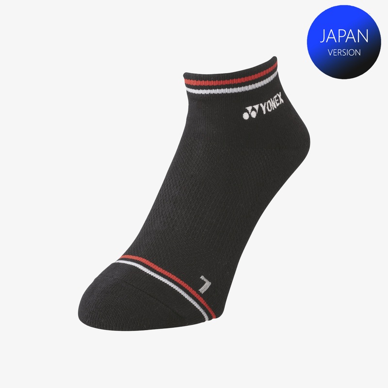 Yonex Men’s Sport Low-Cut Socks 19181BKCLR (Black/Clear Red) M