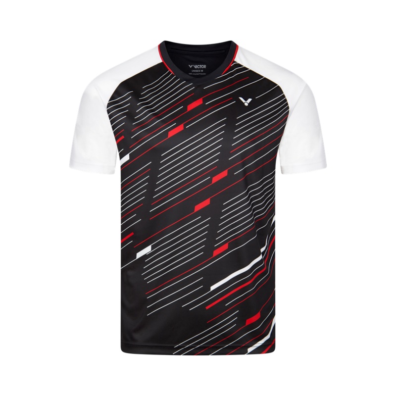 VICTOR T-SHIRT T-43101 C BLACK/RED  UNISEX
