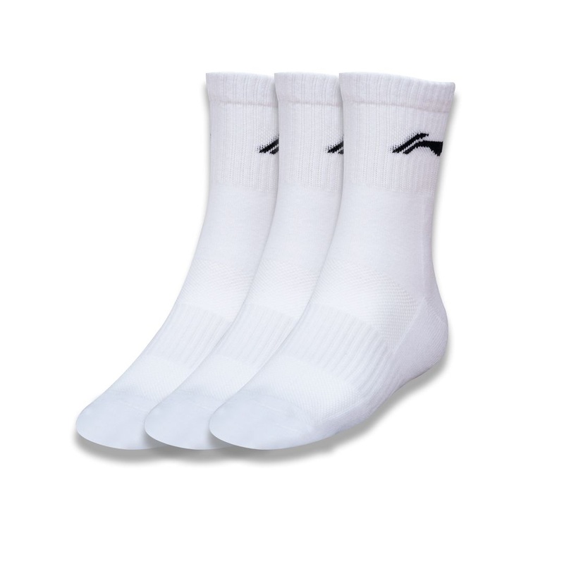 Li-Ning Socks|White|White/Grey/Black|Black