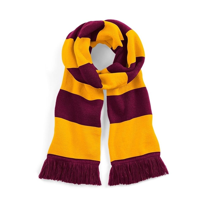 Bar Scarf|MAROON/GOLD|One Size