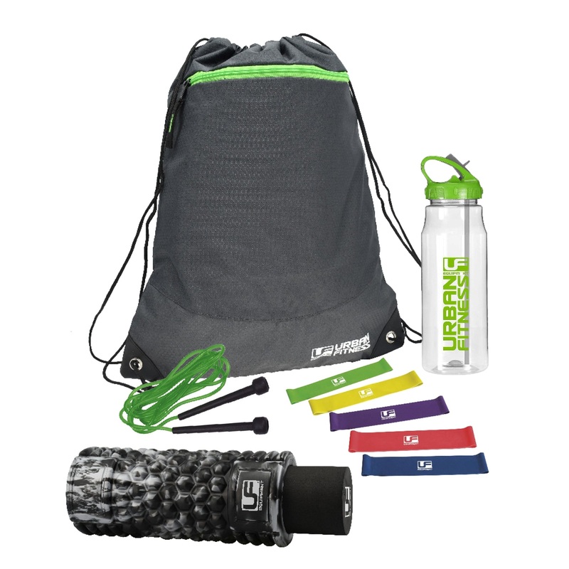 5pc Essential Fitness Set|CHARCOAL/BLACK/GREEN|Set