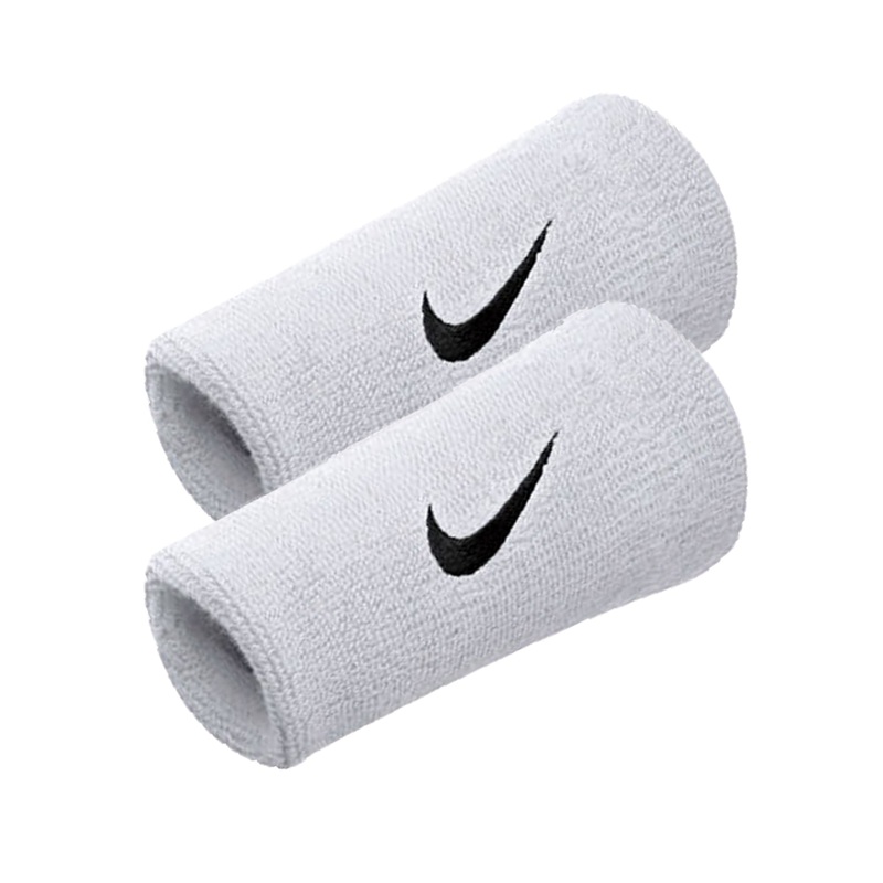 Swoosh Jumbo Wristbands|White/black|One Size