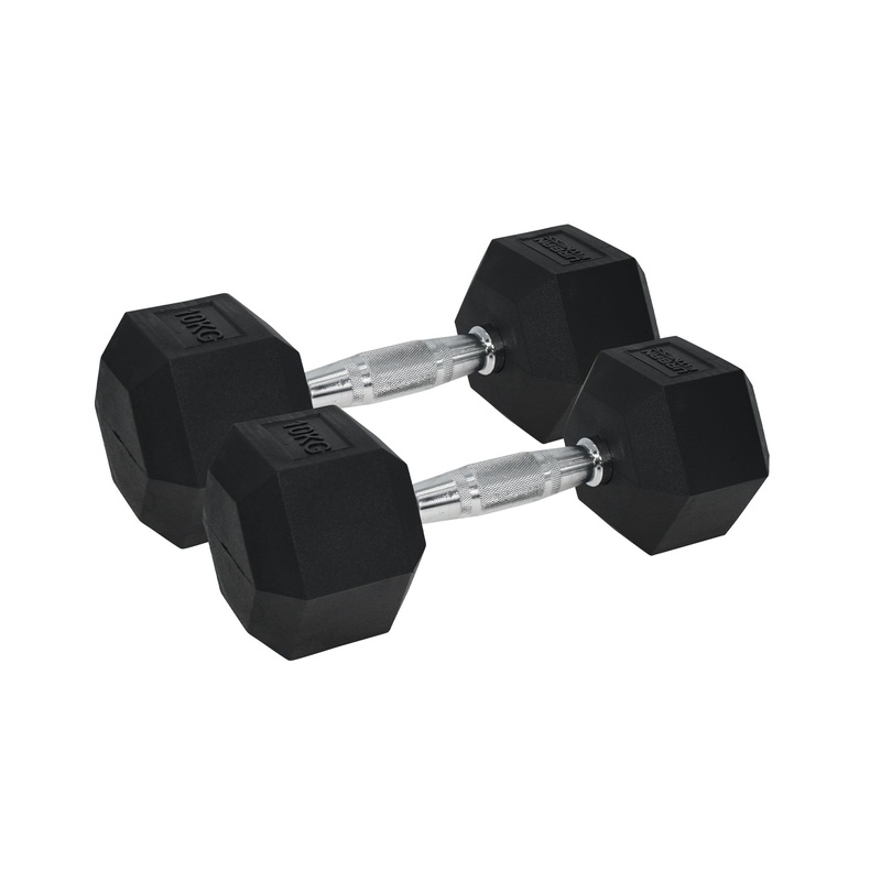 Pro Hex Dumbbell Rubber Coated (Pair)