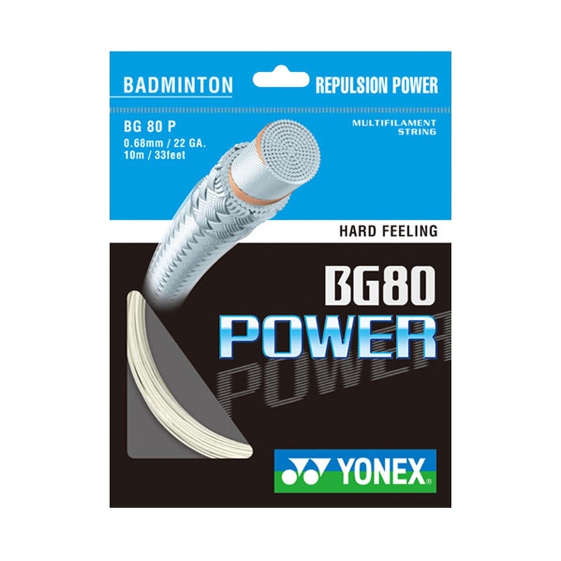 BG80 Power Badminton String|White|One Size