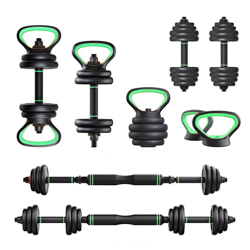 6 in 1 dumbbell set – 25KG|Black/Green|Standard
