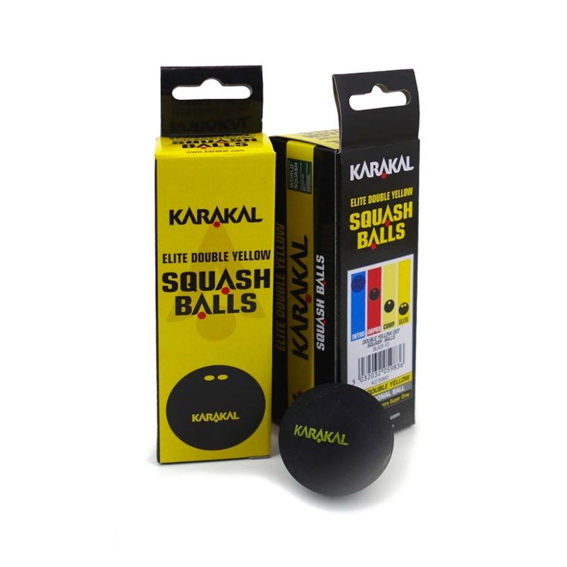 Double Yellow Dot Squash Balls (3 Pack)