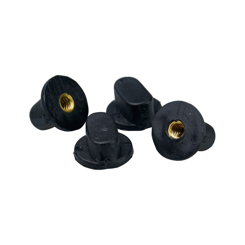 Helmet Fixing Nuts x4|Black|Standard