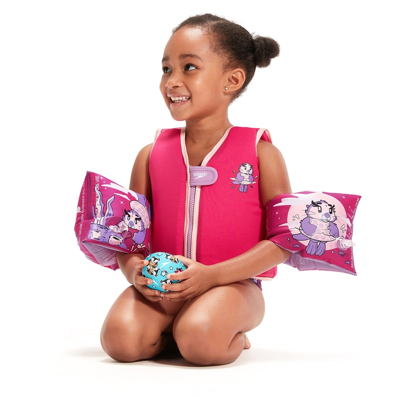 ARIA SEA OTTER ARMBANDS|PINK|2-6Yr