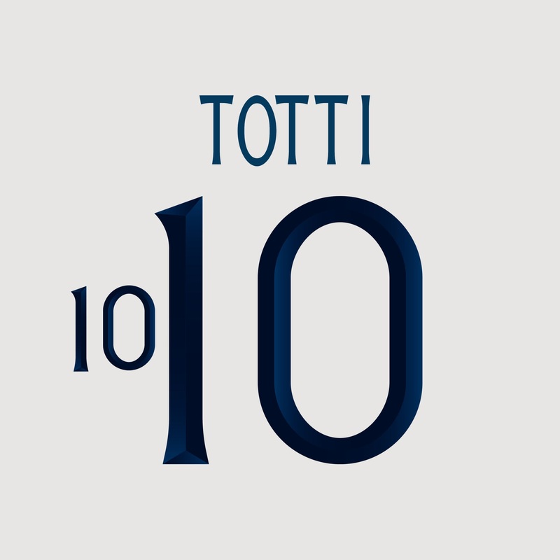 JNR – TOTTI 10 (OFFICIAL PRINT) ITALY 23 AWAY